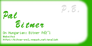 pal bitner business card